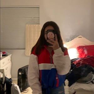 Red,Blue,White pullover